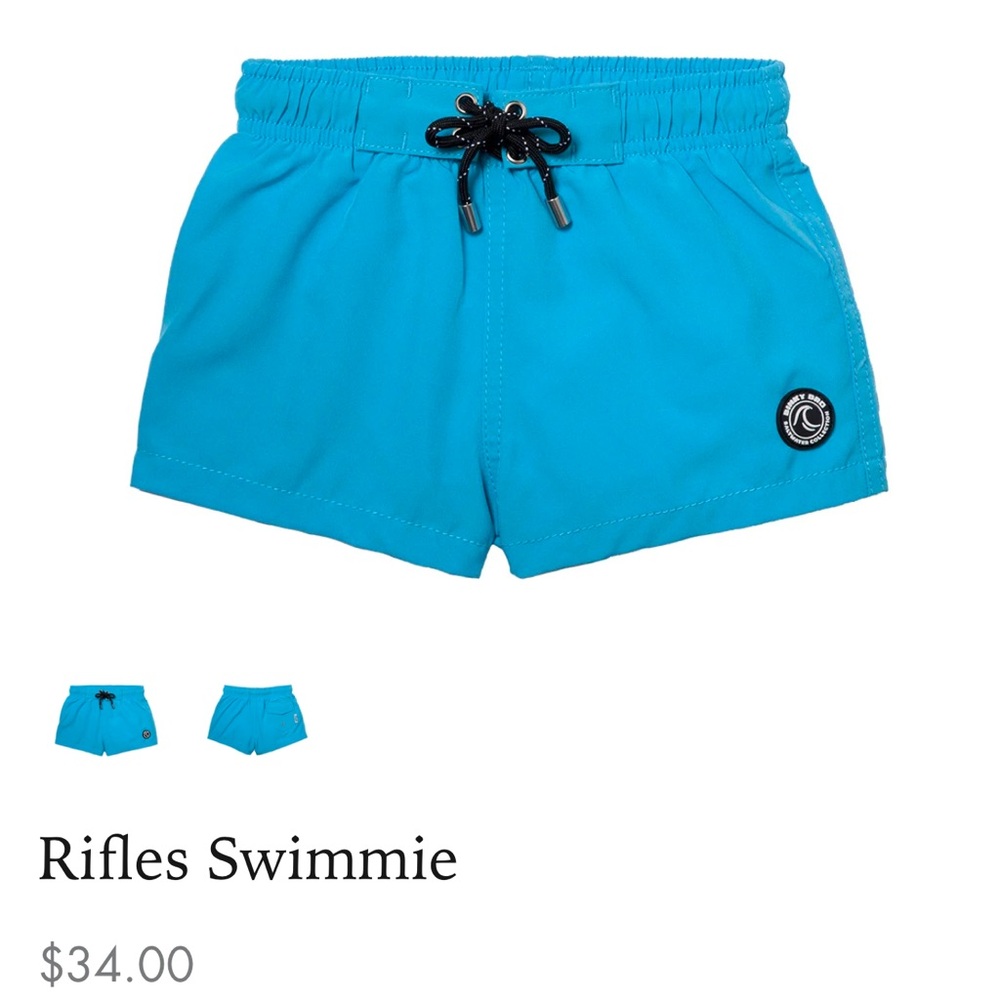 Euc Blue binky bro swim trunks